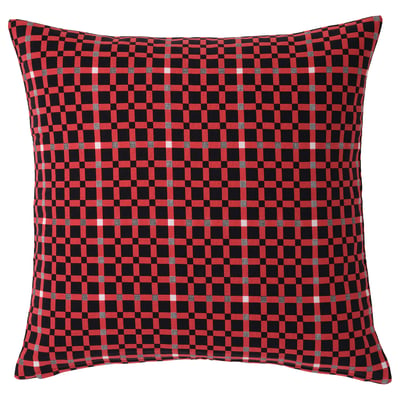 VINTERFINT Cushion cover, check pattern red, 50x50 cm