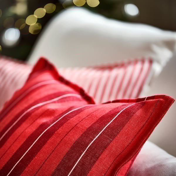 VINTERFINT Cushion cover, stripe red, 50x50 cm