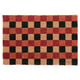 VINTERFINT Door mat, coir check pattern/red/black, 40x60 cm