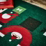 VINTERFINT Door mat, Santa Claus pattern green, 40x60 cm