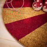 VINTERFINT Door mat, stripe coir/red, 50x90 cm
