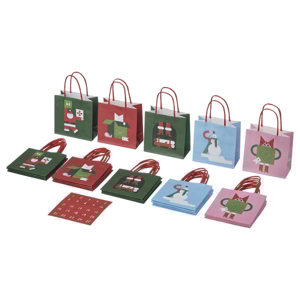 VINTERFINT Gift bag, mixed patterns, 10x10 cm
