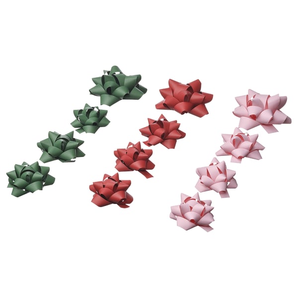 VINTERFINT Gift bow, set of 12, mixed colors/mixed sizes