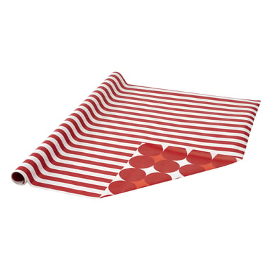 VINTERFINT Gift wrap, roll, double sided mixed patterns/red/white, 3x0.7 m/2.10 m²