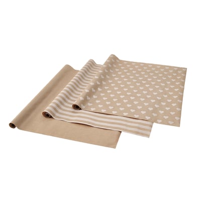 VINTERFINT Gift wrap, roll, mixed patterns brown/white, 3x0.7 m/2.10 m²