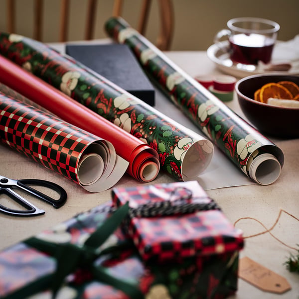 VINTERFINT Gift wrap, roll, mixed patterns mixed colors, 3x0.7 m/2.10 m²