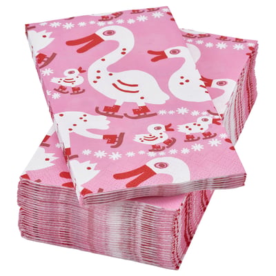 VINTERFINT Paper napkin, duck pink, 38x38 cm