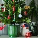 VINTERFINT Plant pot, indoor/outdoor/green, 15 cm