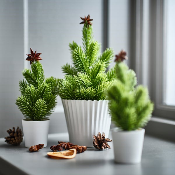 VINTERFINT Plant pot, white, 9 cm