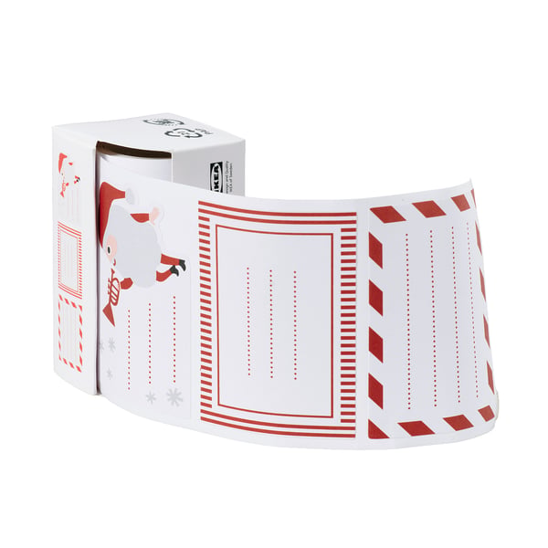 VINTERFINT Stickers, white/red, 50 pieces