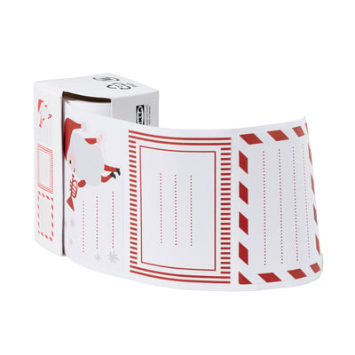 VINTERFINT Stickers, white/red, 50 pieces