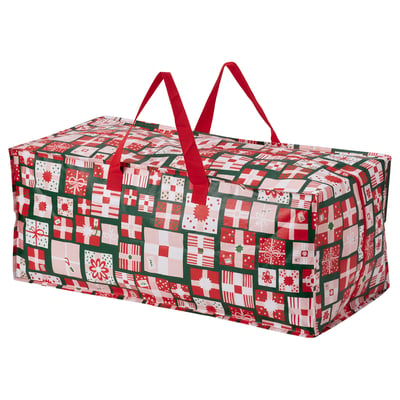 VINTERFINT Storage bag, Christmas pattern/multicolor, 35x73x30 cm/76 l