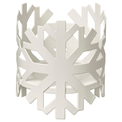 VINTERFINT Tealight holder, white, 8 cm