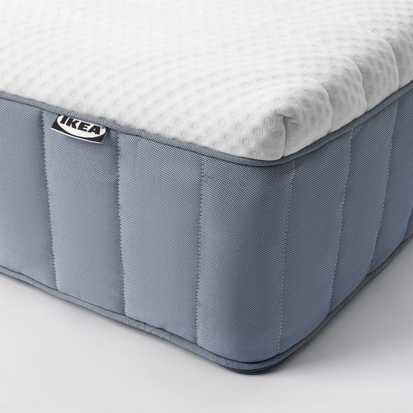 VITMÅSEN Pocket spring mattress, with latex extra firm/light blue, 150x200 cm