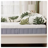 VITMÅSEN Pocket spring mattress, with latex extra firm/light blue, 150x200 cm
