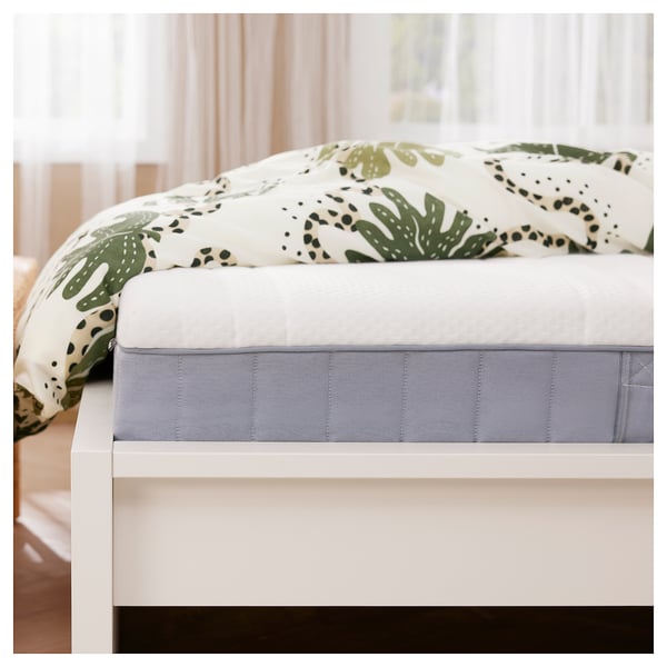 VITMÅSEN Pocket spring mattress, with latex extra firm/light blue, 150x200 cm