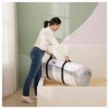VITMÅSEN Pocket spring mattress, with latex extra firm/light blue, 150x200 cm