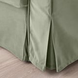 VRETSTORP Sleeper sofa, Hakebo gray-green
