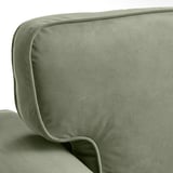 VRETSTORP Sleeper sofa, Hakebo gray-green