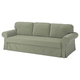 VRETSTORP Sleeper sofa, Hakebo gray-green