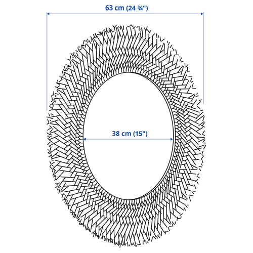 Illustration with measurements for the product: VRIGSTAD.