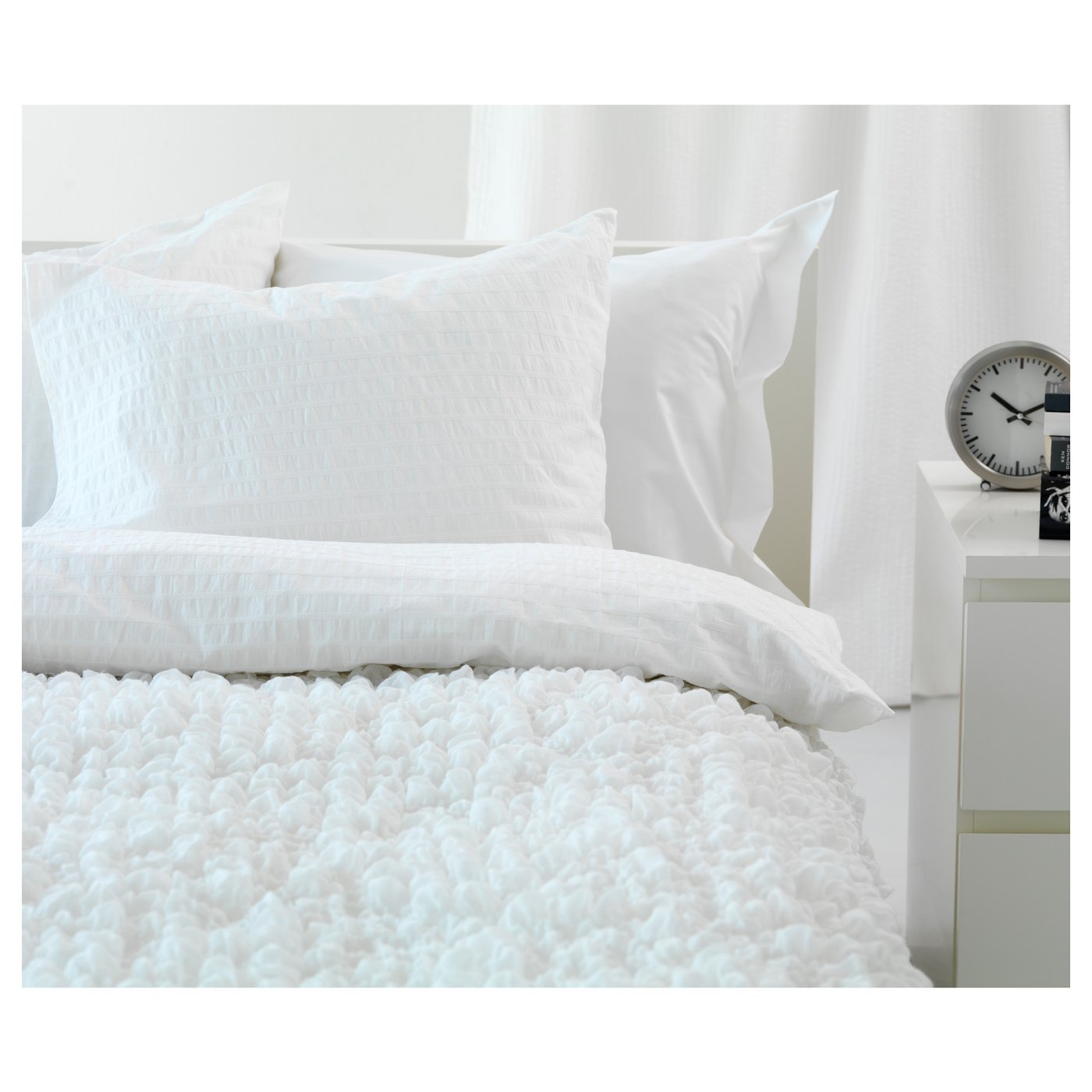 IKEA OFELIA ホワイト ブランケット 130x170 cm OFELIA オフェーリア ブランケット, ホワイト, 130x170 cm - IKEA