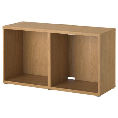 BESTÅ طاولة تلفزيون, شكل السنديان, 120x40x64 سم