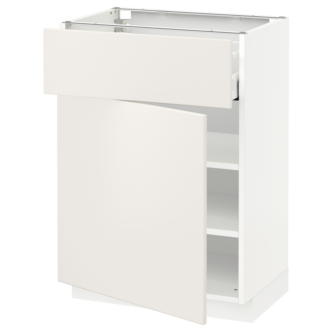 METOD メトード / MAXIMERA マキシメーラ ベースキャビネット シンク用+引き出し前部3枚/引き出し2個, ホ…[7](19478997)