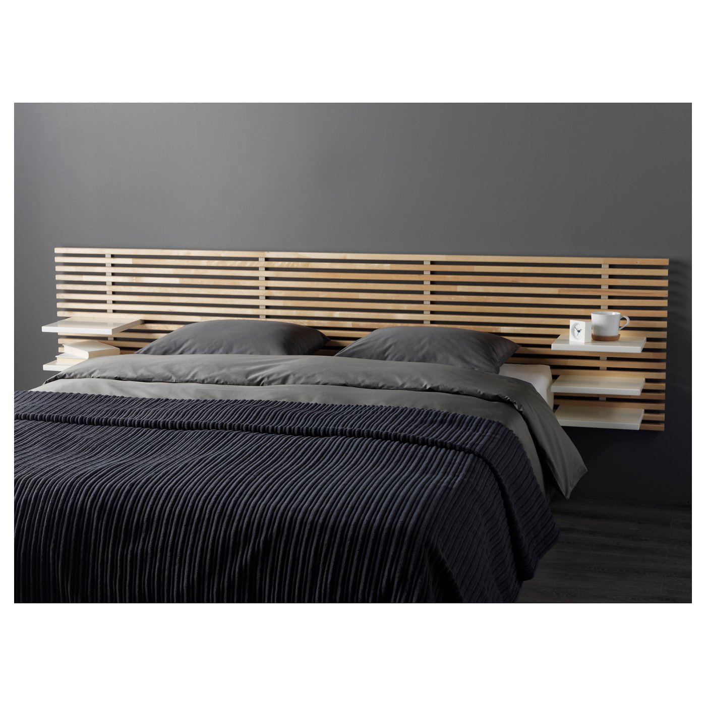 MANDAL マンダール ヘッドボード, バーチ/ホワイト, 240 cm - IKEA