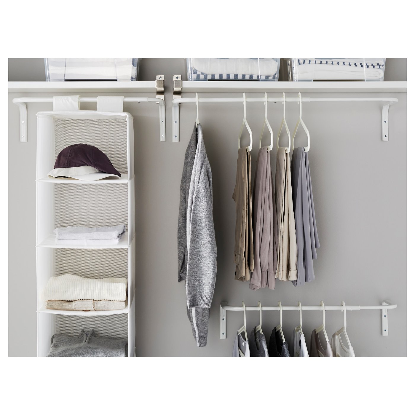 IKEA イケア ムーリッグ ハンガーラックM ホワイト ③ 匿名発送 IKEA - IKEA イケア ムーリッグ ハンガーラックM ホワイト ③