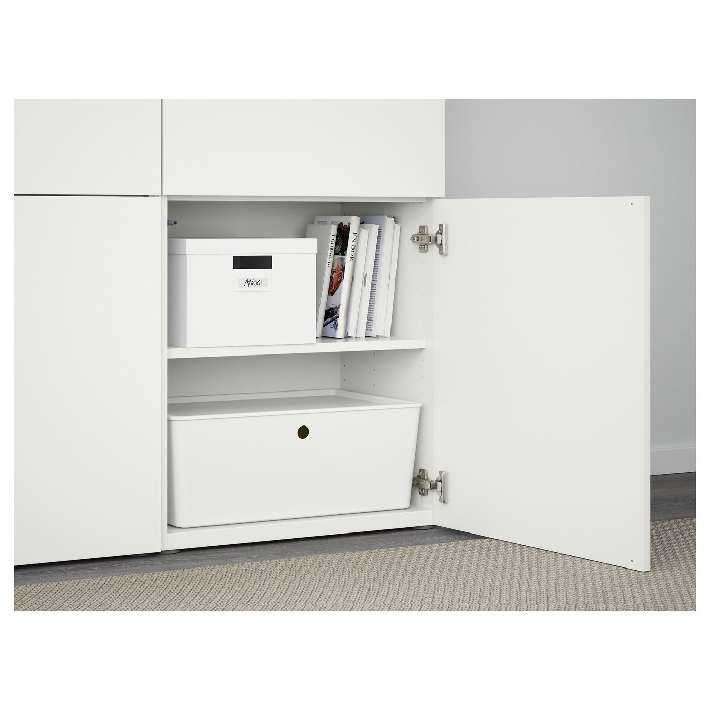 引取限定　IKEA イケア　ベストー　収納コンビネーション　収納棚　扉付き　白 BESTÅ ベストー 収納コンビネーション 扉付, ホワイト ラップ