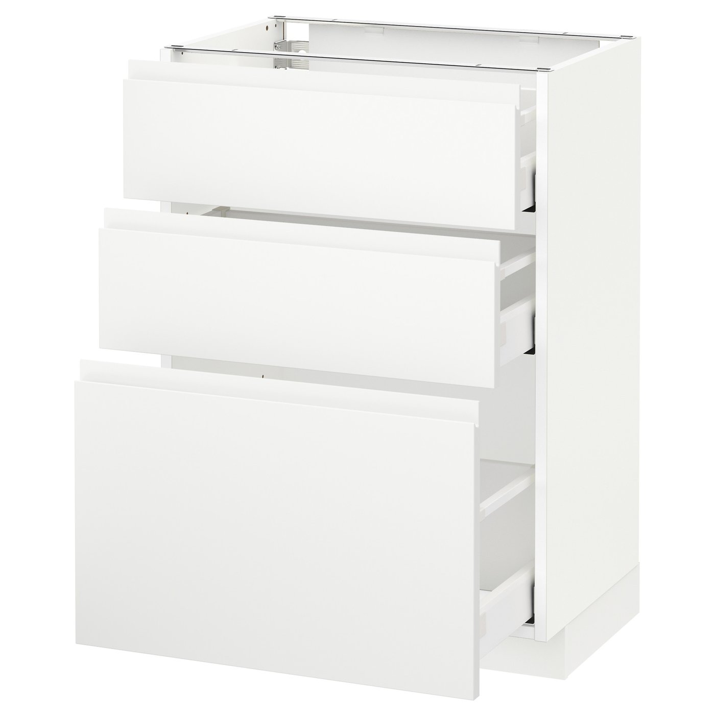 METOD メトード ベースキャビネット 引き出し2段付き, ホワイト マキシメーラ/ヴォックストルプ ハイグロスライトベー…[5](59160911) METOD メトード ベースキャビネット 引き出し2段付き, ホワイト