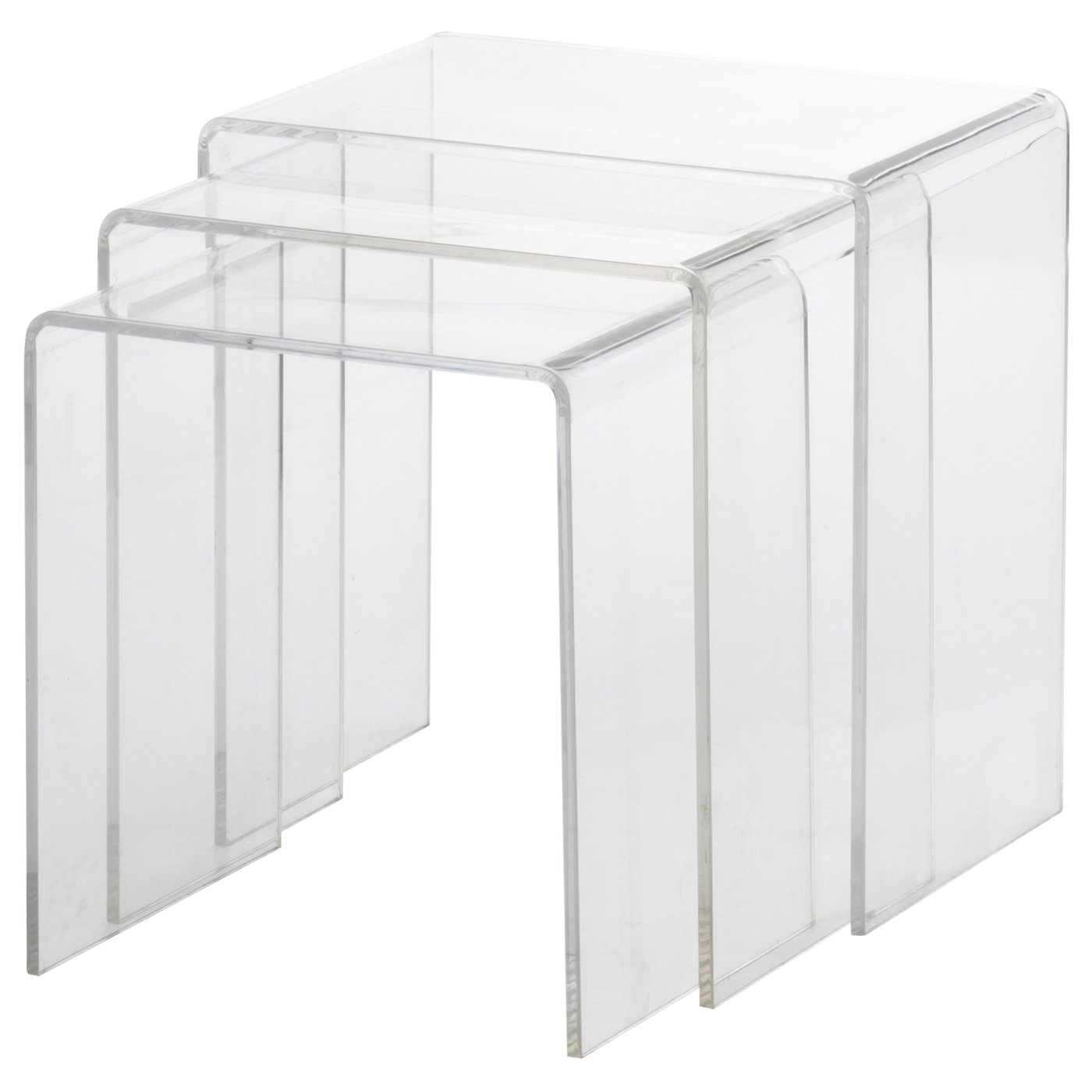 JÄPPLING Tables gigognes, lot de 3, transparent IKEA
