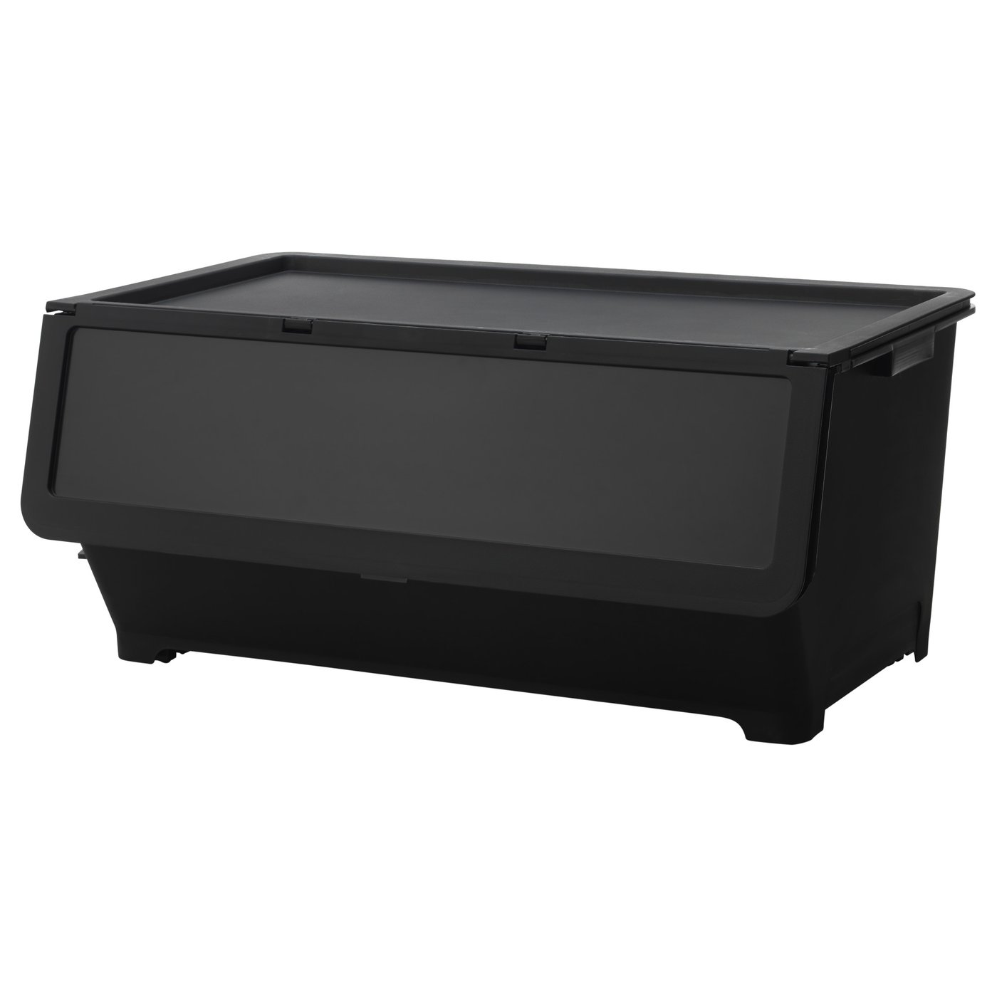 FIRRA フィッラ ふた付きボックス, ブラック FIRRA フィッラ ふた付きボックス, ブラック, 67x42x31 cm - IKEA