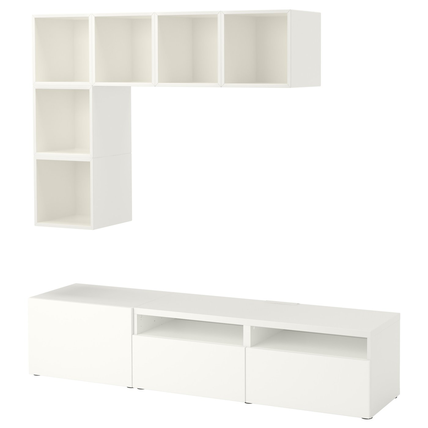 IKEA イケア　ベストー　ホワイト　引き出し　キャビネット BESTÅ ベストー 壁取り付け式キャビネットコンビネーション