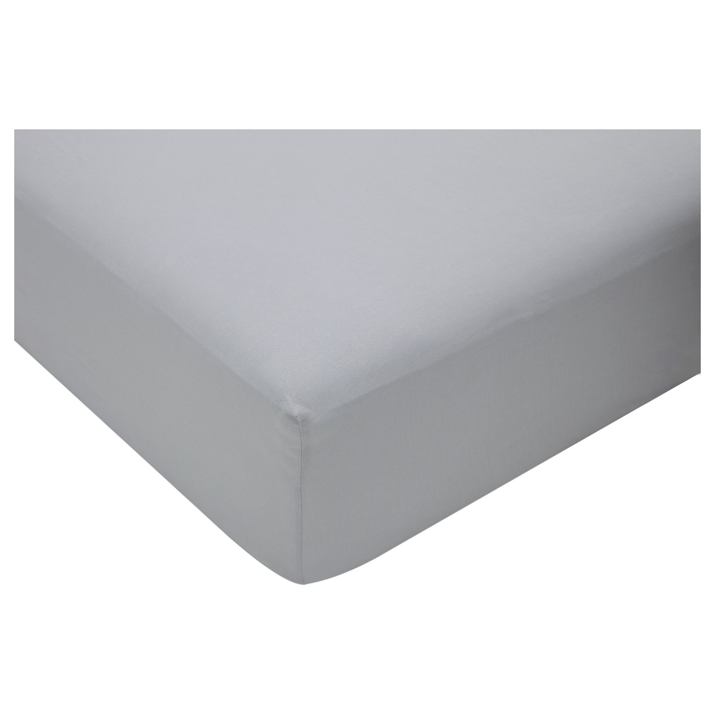 VÄGTISTEL ヴェグティステル ボックスシーツ, ライトグレー, 90x200 cm
