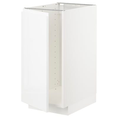 METOD メトード ベースキャビネット シンク用/ゴミ分別, ホワイト/ヴォックストルプ ハイグロス/ホワイト, 40x60x80 cm