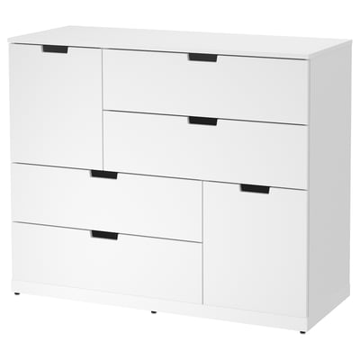 NORDLI นูร์ดลี ตู้ 6 ลิ้นชัก, ขาว, 120x99 ซม.