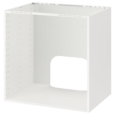 METOD خزانة قاعدة لفرن/حوض مدمج, أبيض, ‎80x60x80 سم‏