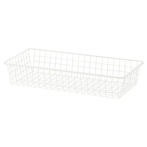 HJÄLPA سلة سلكية, أبيض, ‎80x40 سم‏
