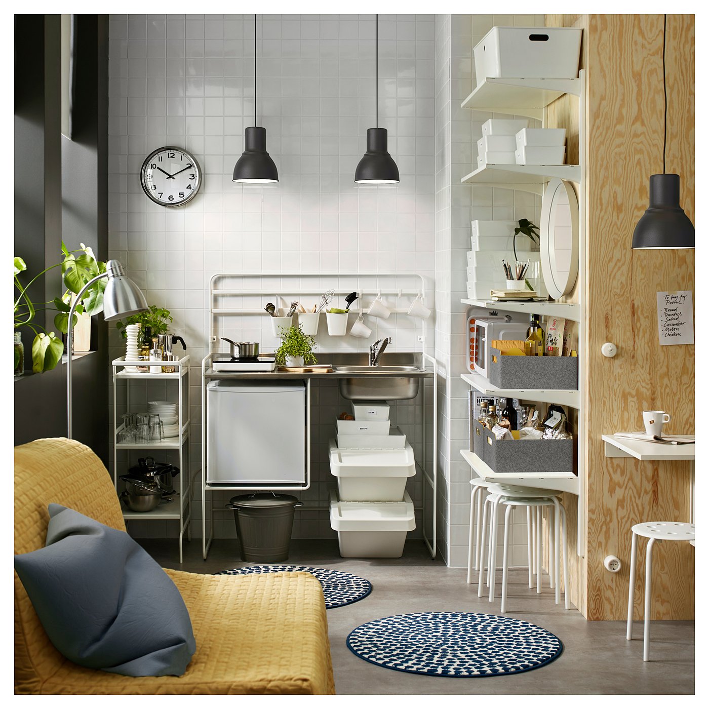 IKEA SORTERA ソルテーラ ごみ箱 4個セット SORTERA ソルテーラ 分別ゴミ箱 ふた付, ホワイト, 37 l - IKEA
