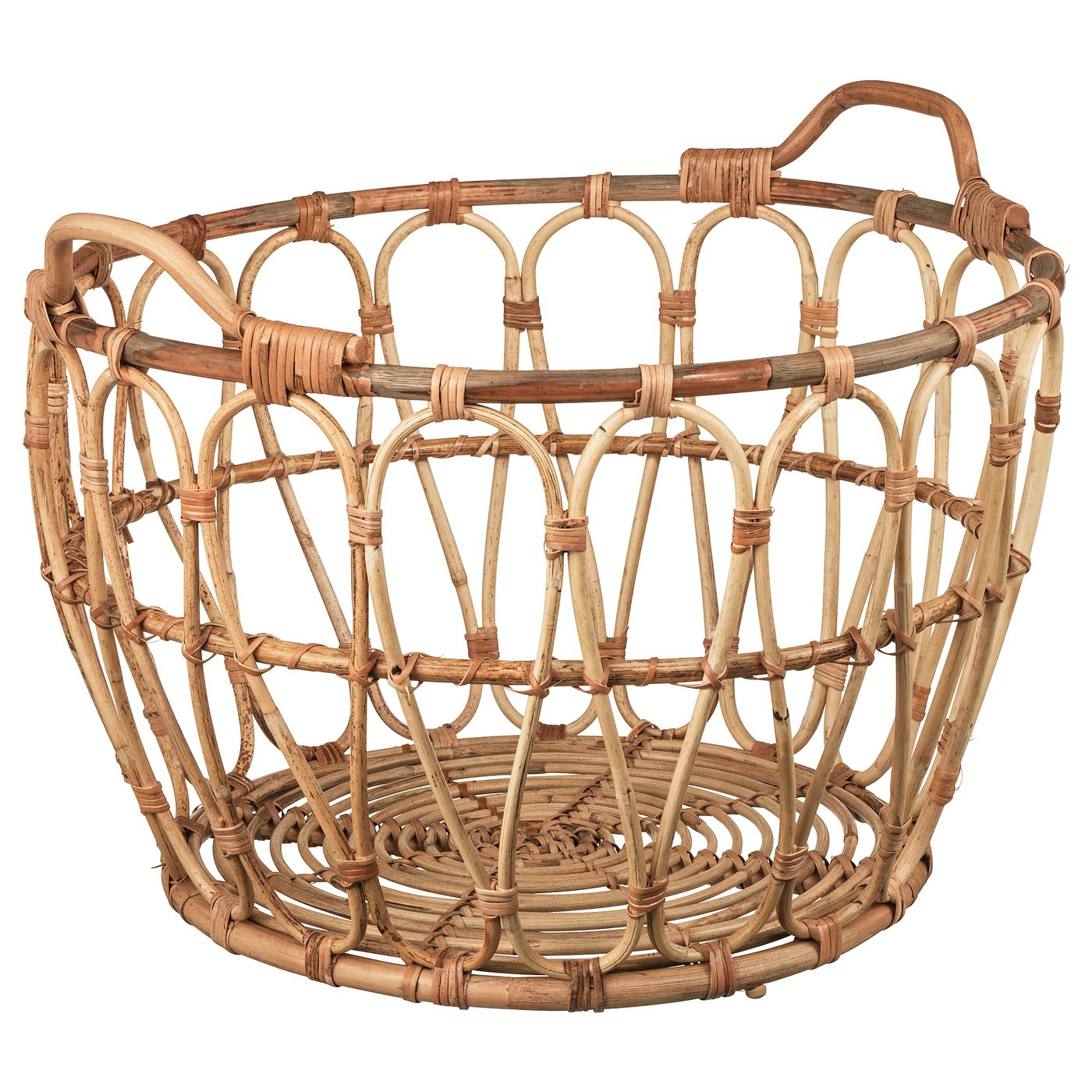 つき IKEA イケア スニダード 2点 SNIDAD スニダード バスケット, 籐, 54x39 cm - IKEA
