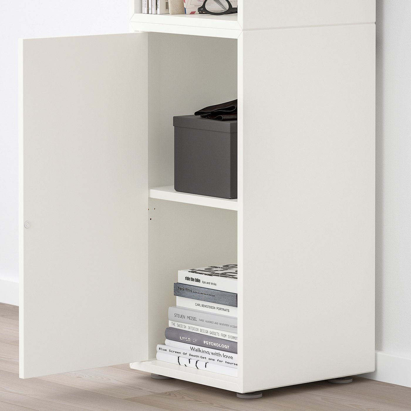 【美品】IKEA EKET エーケト キャビネット ホワイト EKET エーケト キャビネットコンビネーション 脚付き, ホワイト