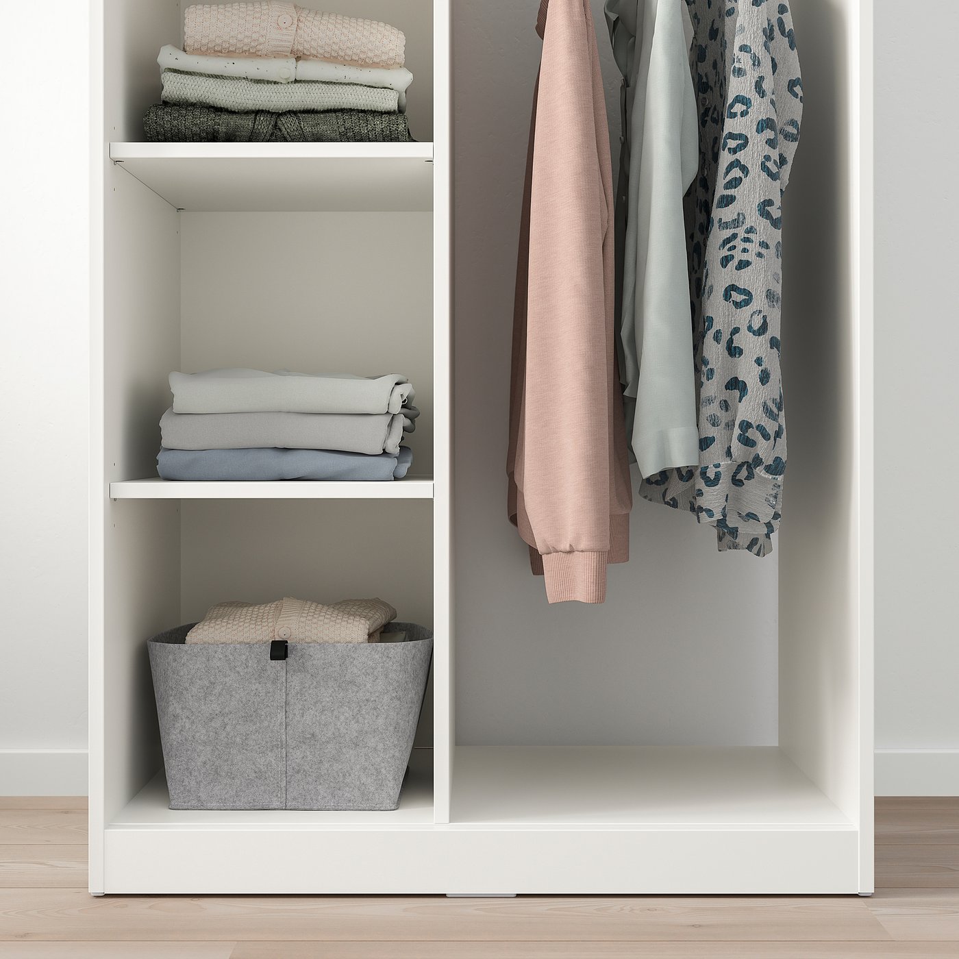 SYVDE Armoire ouverte, blanc, 80x123 cm IKEA