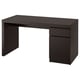 MALM مكتب, أسود-بني, ‎140x65 سم‏