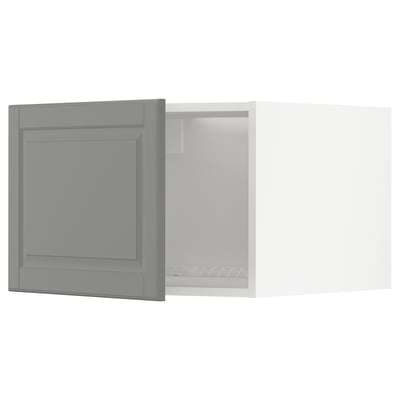 METOD メトード トップキャビネット 冷蔵庫/冷凍庫用, ホワイト/ボードビーン グレー, 60x60x40 cm