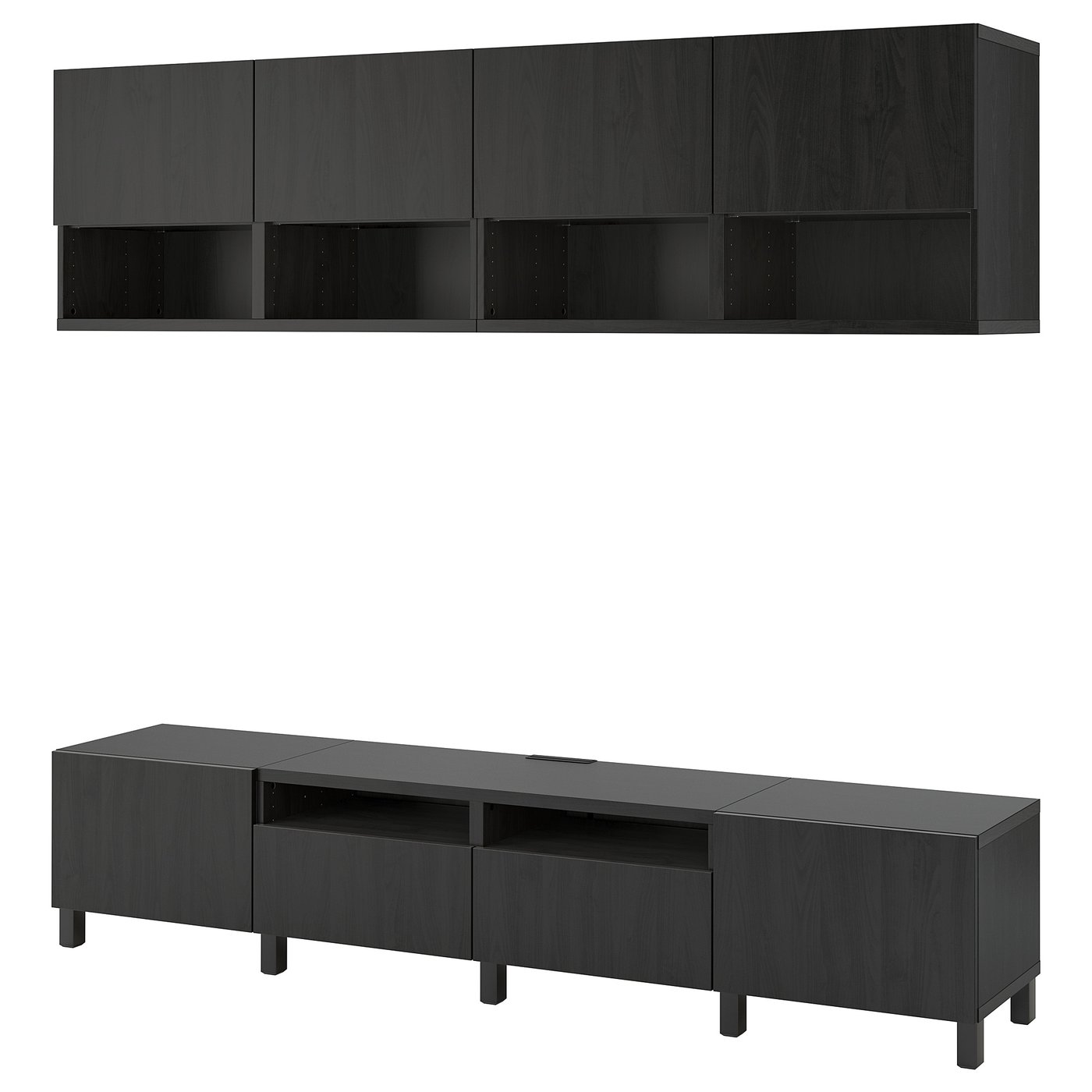 最終値下IKEA BESTÅ ベストー テレビ台, ブラックブラウン, BESTÅ ベストー テレビ台 扉付き, ブラックブラウン/ラップ