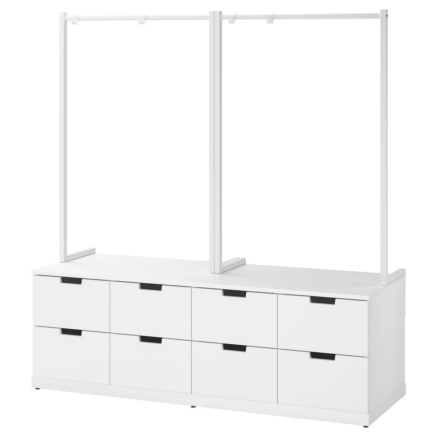 IKEA ホワイト チェスト ノールドリ NORDLI ノールドリ チェスト（引き出し×8）, ホワイト, 80x99 cm