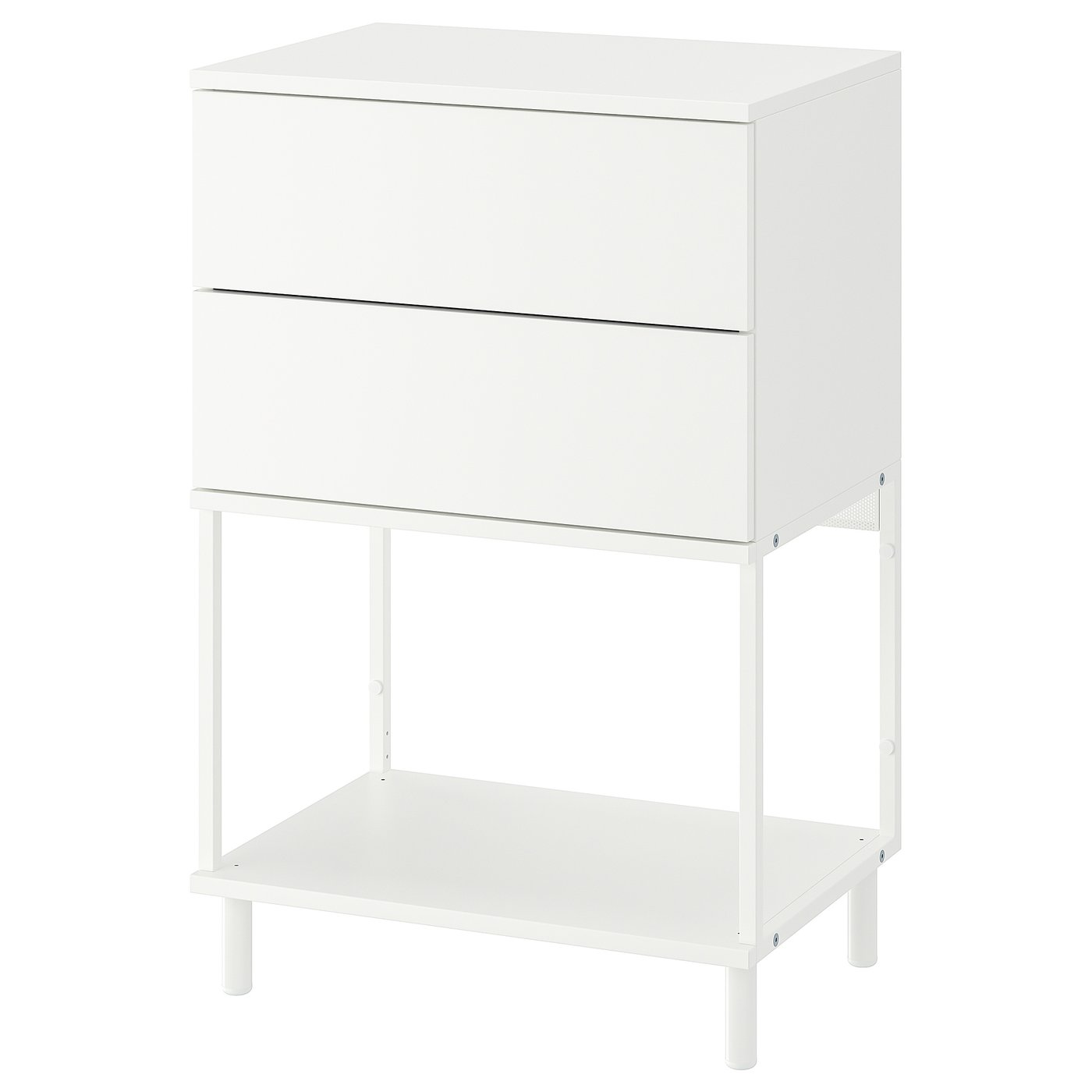 2台　IKEA チェスト PLATSA プラッツァ チェスト（引き出し×2）, ホワイト