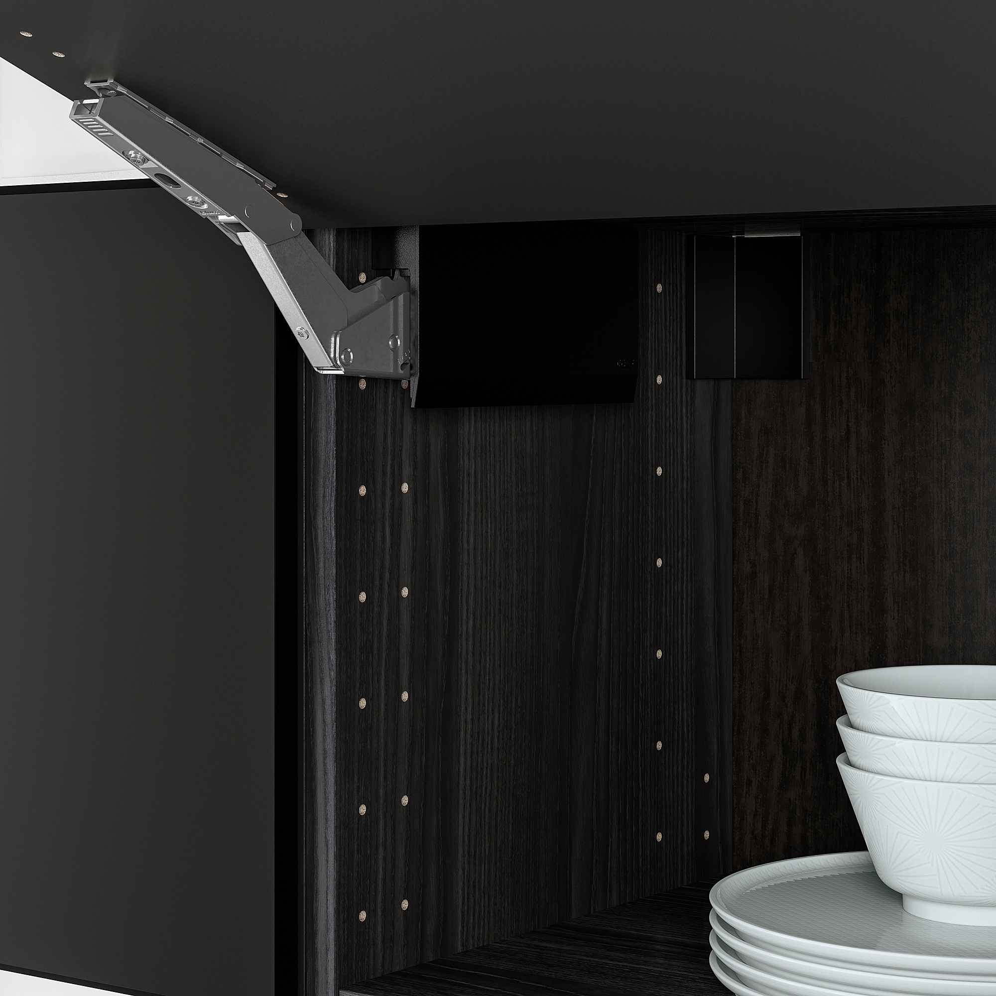 UTRUSTA Charnière av amort/pte horizontale, noir IKEA